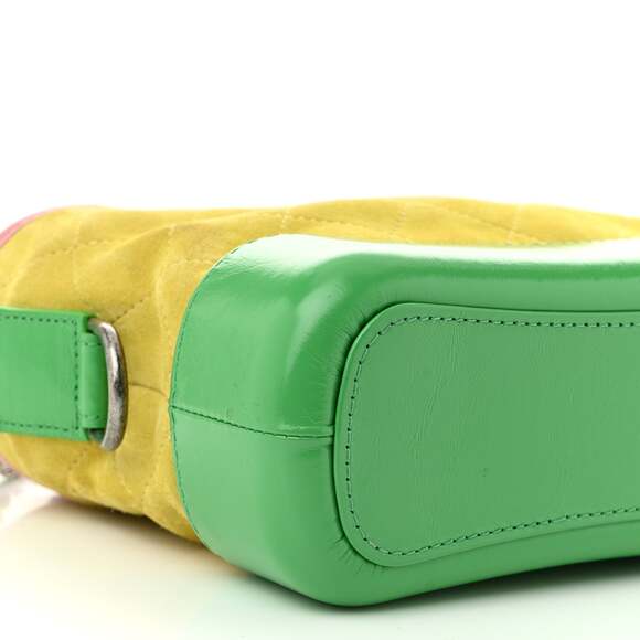 Suede Calfskin Quilted Small Gabrielle #200532C16B - Picture 9 of 11